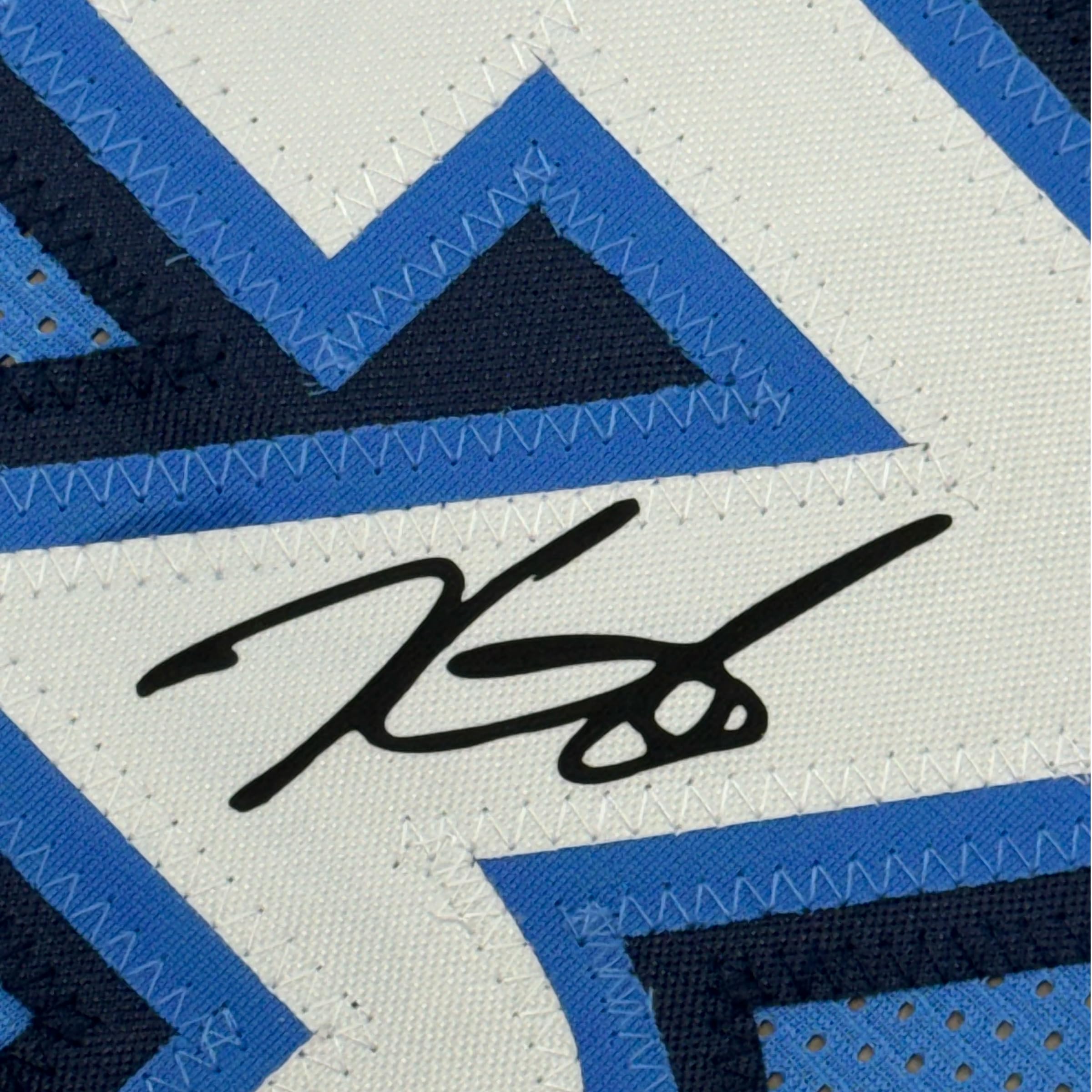 Framed Facsimile Autographed Kevin Durant 35x39 Oklahoma City Blue
